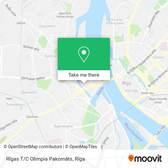 Rīgas T/C Olimpia Pakomāts map