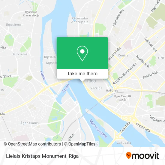 Lielais Kristaps Monument map