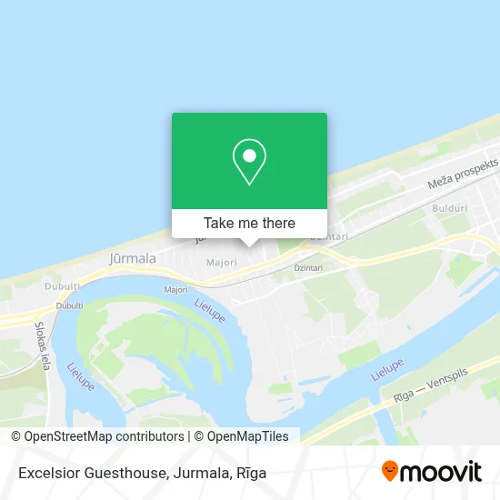 Excelsior Guesthouse, Jurmala map
