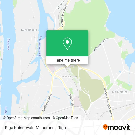 Riga Kaiserwald Monument map