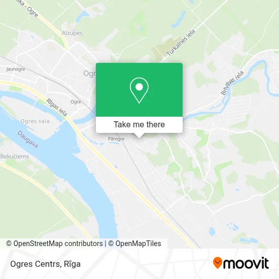 Ogres Centrs map