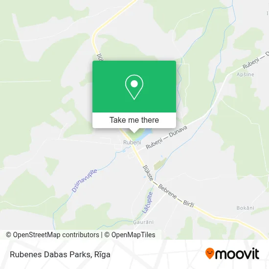 Rubenes Dabas Parks map
