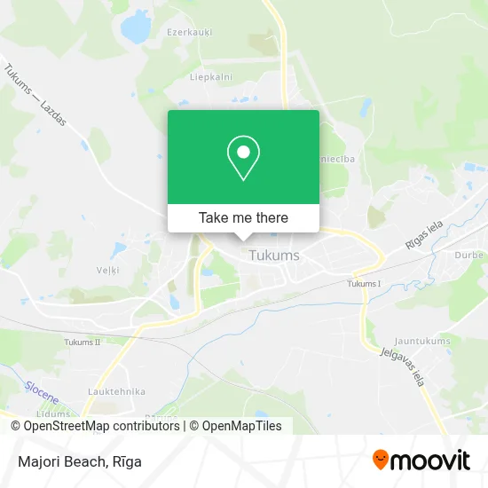 Majori Beach map