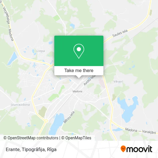 Erante, Tipogrāfija map