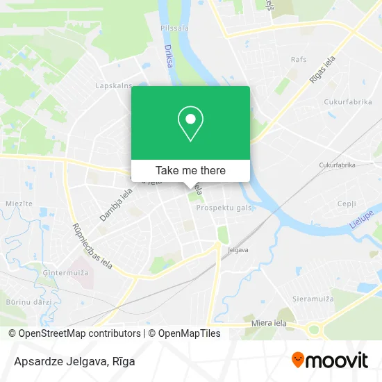 Apsardze Jelgava map