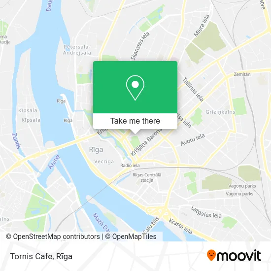 Tornis Cafe map
