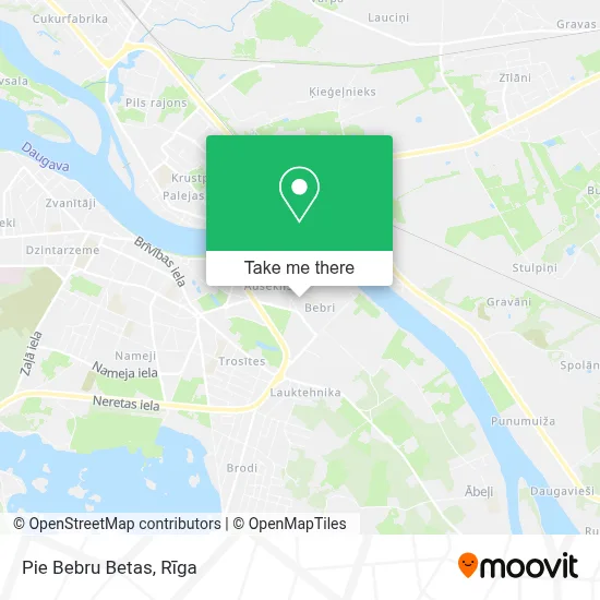 Pie Bebru Betas map