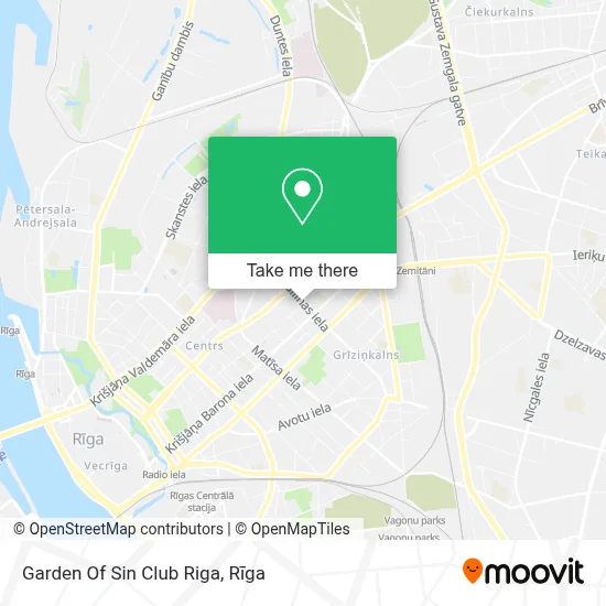 Garden Of Sin Club Riga map