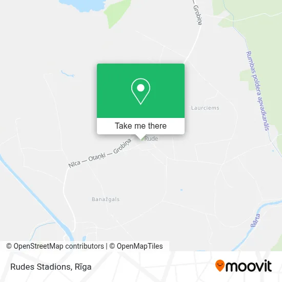 Rudes Stadions map