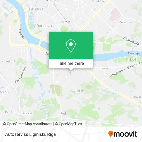 Autoserviss Liginiski map