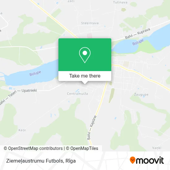 Ziemeļaustrumu Futbols map