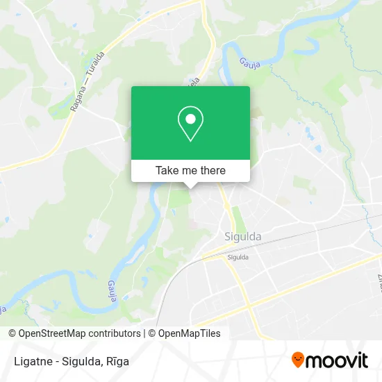 Ligatne - Sigulda map