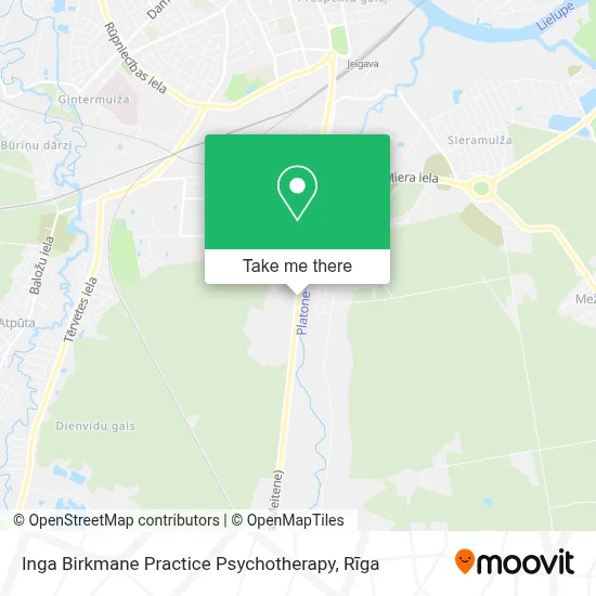 Inga Birkmane Practice Psychotherapy map