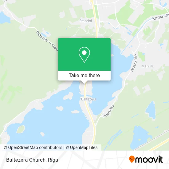 Baltezera Church map
