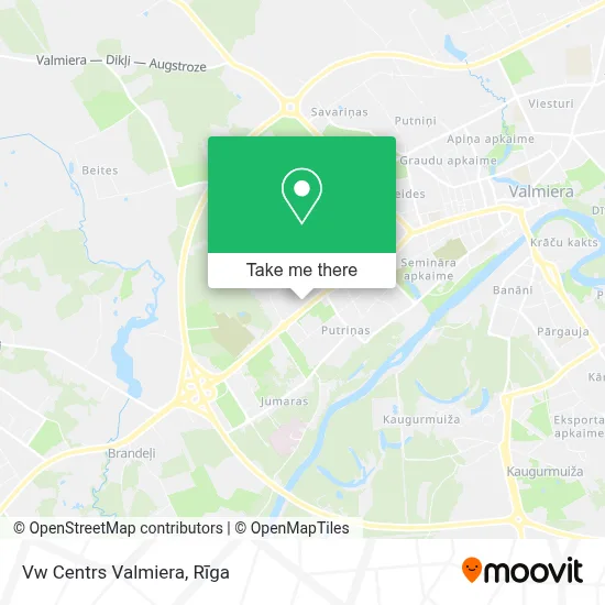Vw Centrs Valmiera map