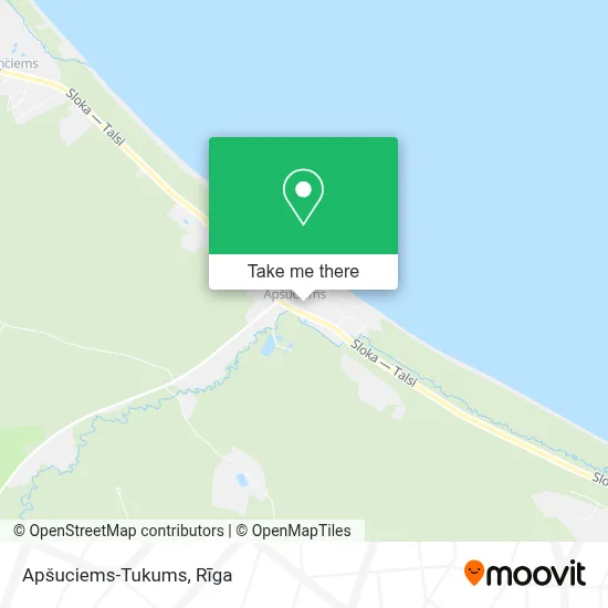 Apšuciems-Tukums map
