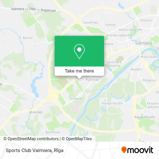Sports Club Valmiera map