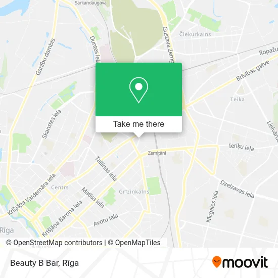 Beauty B Bar map
