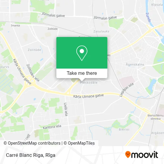 Carré Blanc Riga map