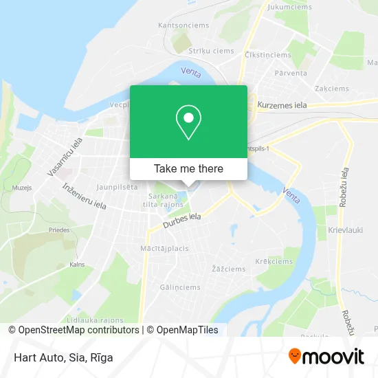 Hart Auto, Sia map