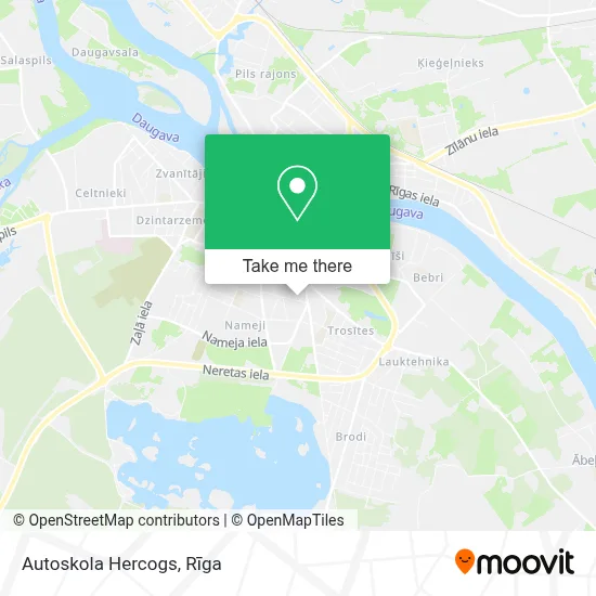 Autoskola Hercogs map