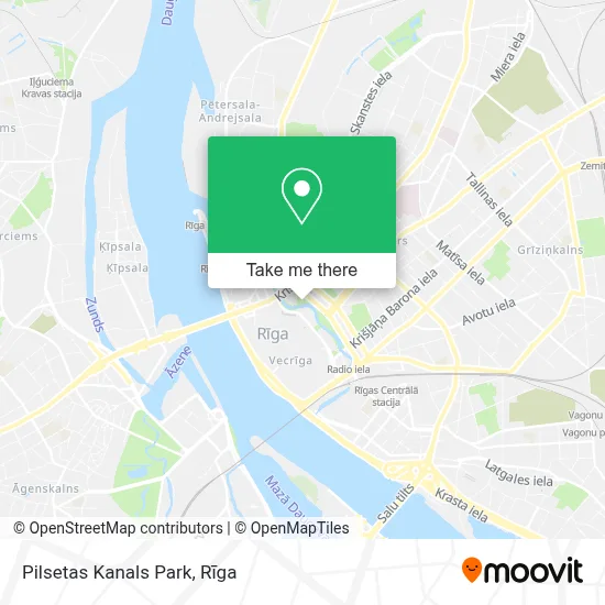 Pilsetas Kanals Park map