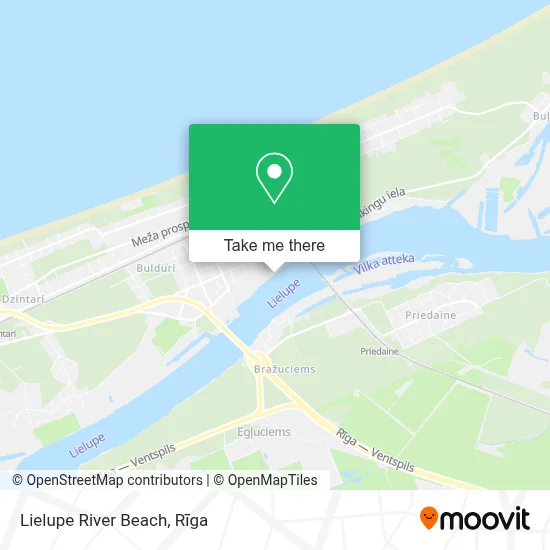 Lielupe River Beach map