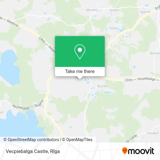Vecpiebalga Castle map
