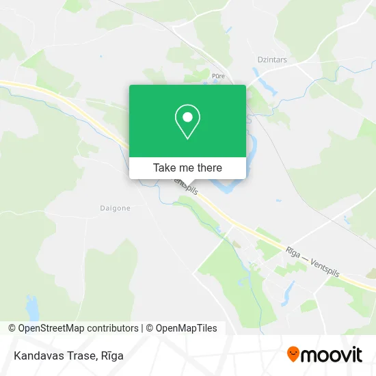 Kandavas Trase map