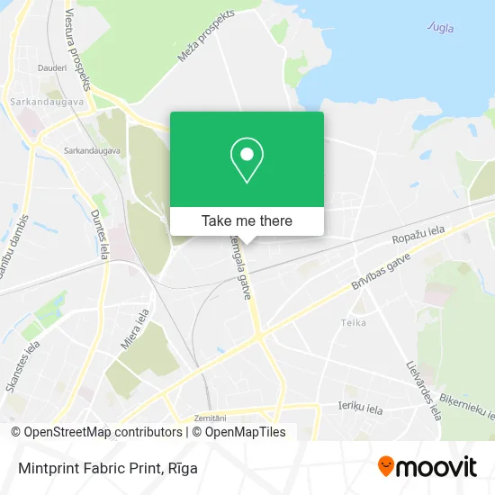 Mintprint Fabric Print map