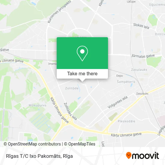Rīgas T/C Ixo Pakomāts map