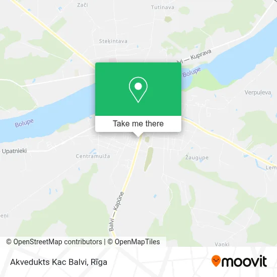 Akvedukts Kac Balvi map