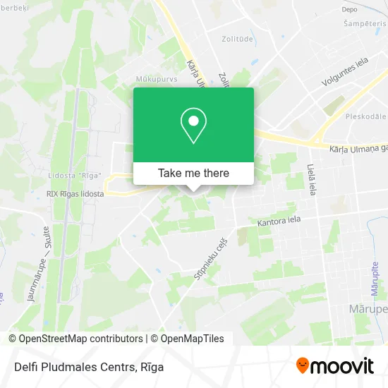Delfi Pludmales Centrs map