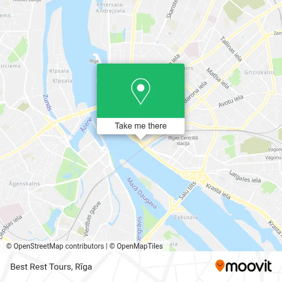 Best Rest Tours map