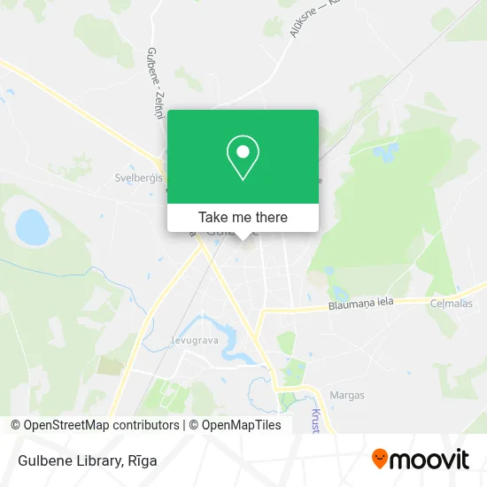 Gulbene Library map