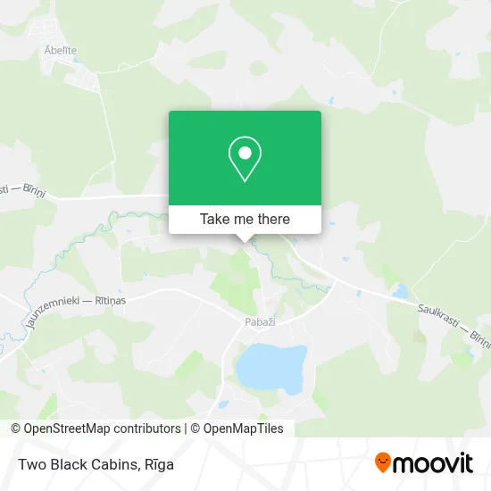 Two Black Cabins map