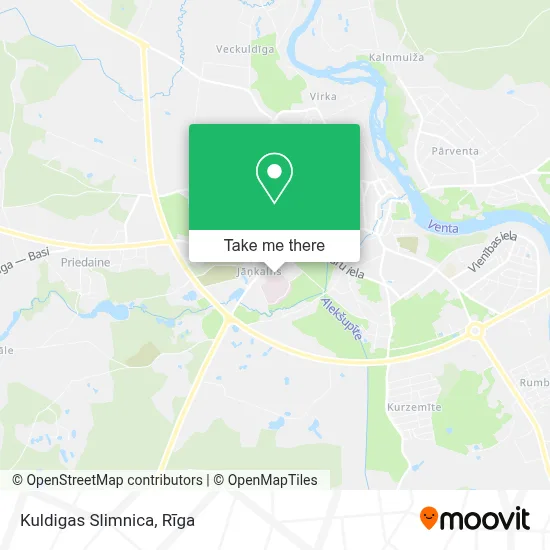 Kuldigas Slimnica map