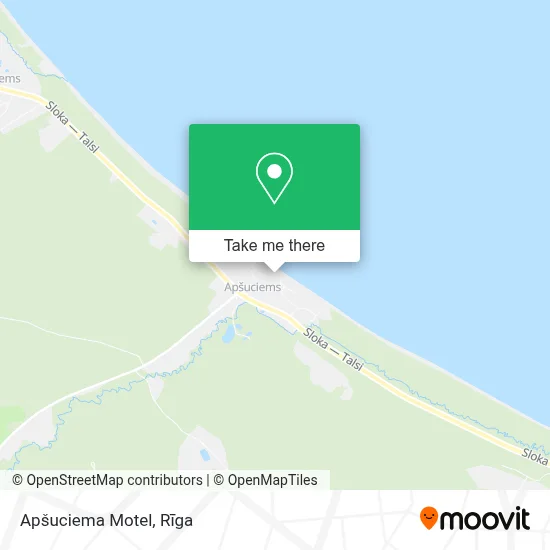 Apšuciema Motel map