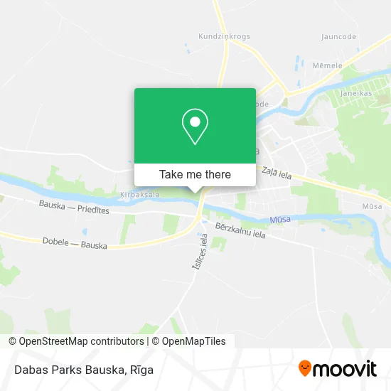 Dabas Parks Bauska map