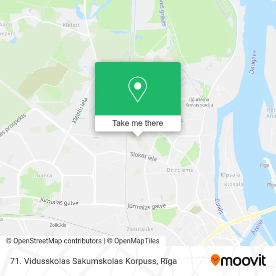 71. Vidusskolas Sakumskolas Korpuss map