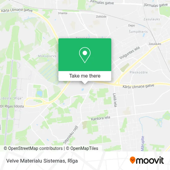 Velve Materialu Sistemas map
