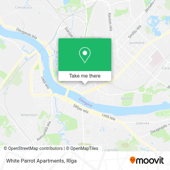 White Parrot Apartments map