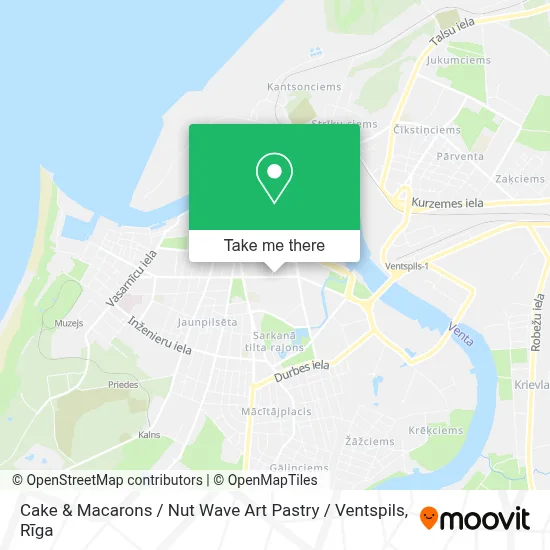 Cake & Macarons / Nut Wave Art Pastry / Ventspils map