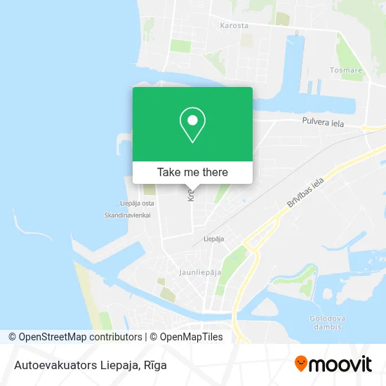 Autoevakuators Liepaja map