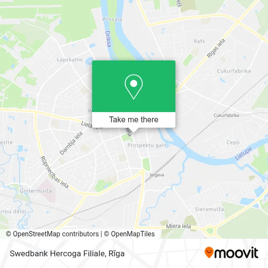 Swedbank Hercoga Filiale map