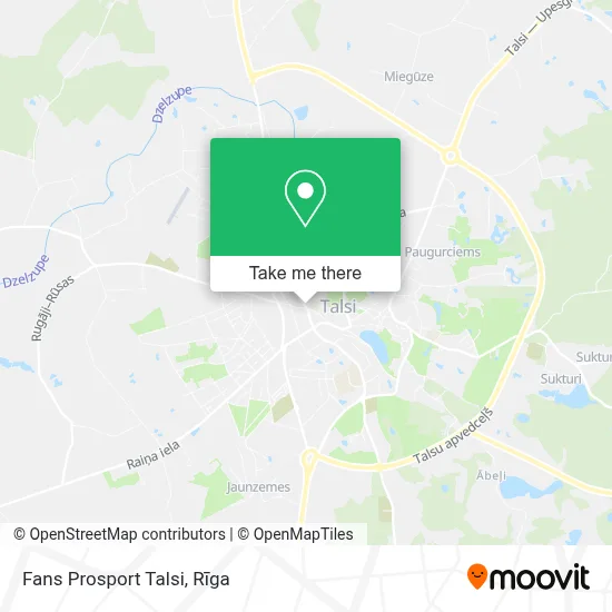 Fans Prosport Talsi map