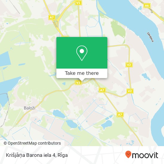 Krišjāņa Barona iela 4 map