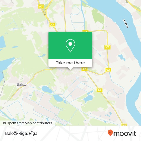 Baloži-Riga map