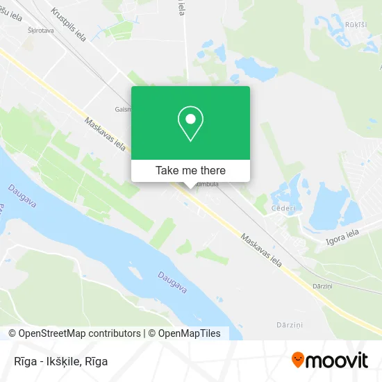 Карта Rīga - Ikšķile