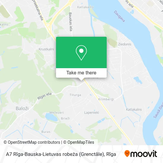 A7 Rīga-Bauska-Lietuvas robeža (Grenctāle) map